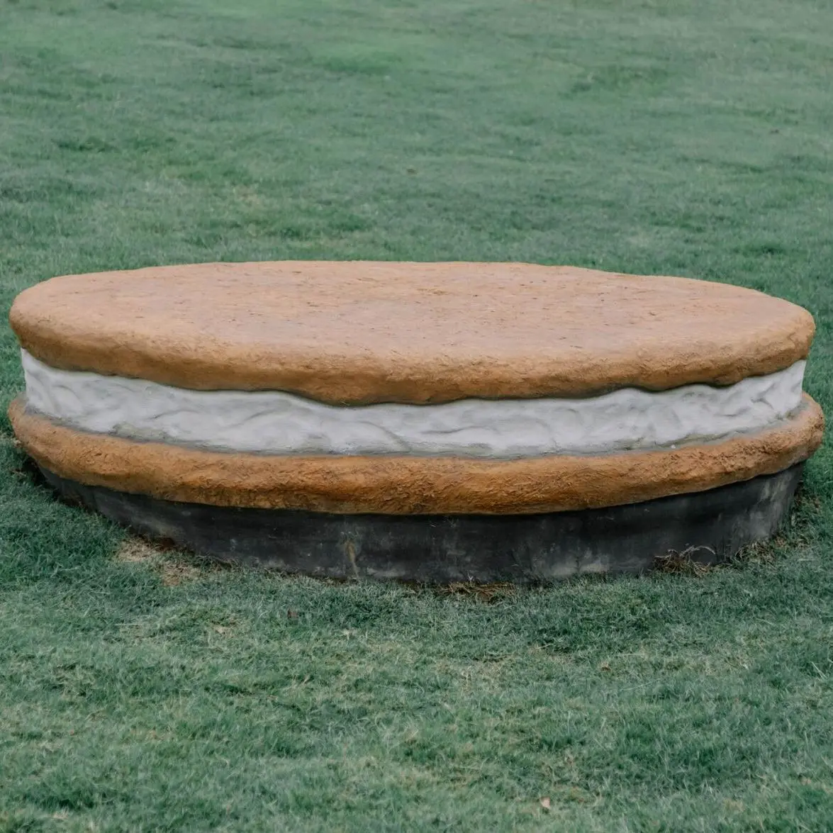 Attractions 3 Giant Oatmeal Creme Pie sculpture at Little Debbie Park in Collegedale, Tennessee
