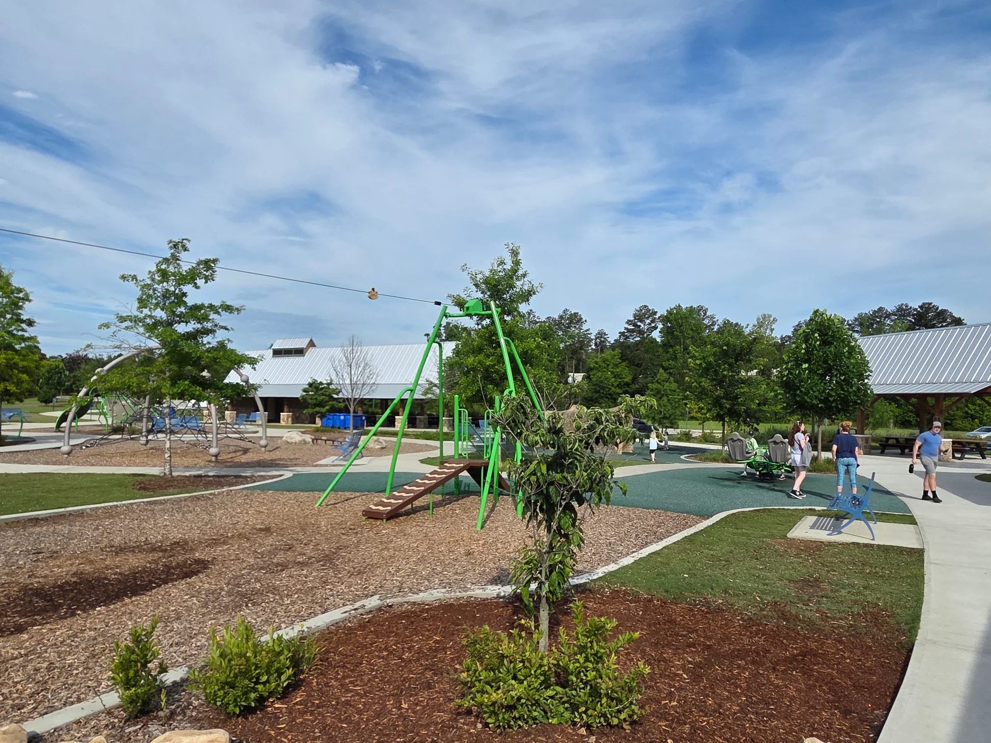 Accessibility Guide: Stroller & Wheelchair-Friendly Features at Little Debbie Park 1 Paved walking trail at Little Debbie Park in Collegedale, Tennessee